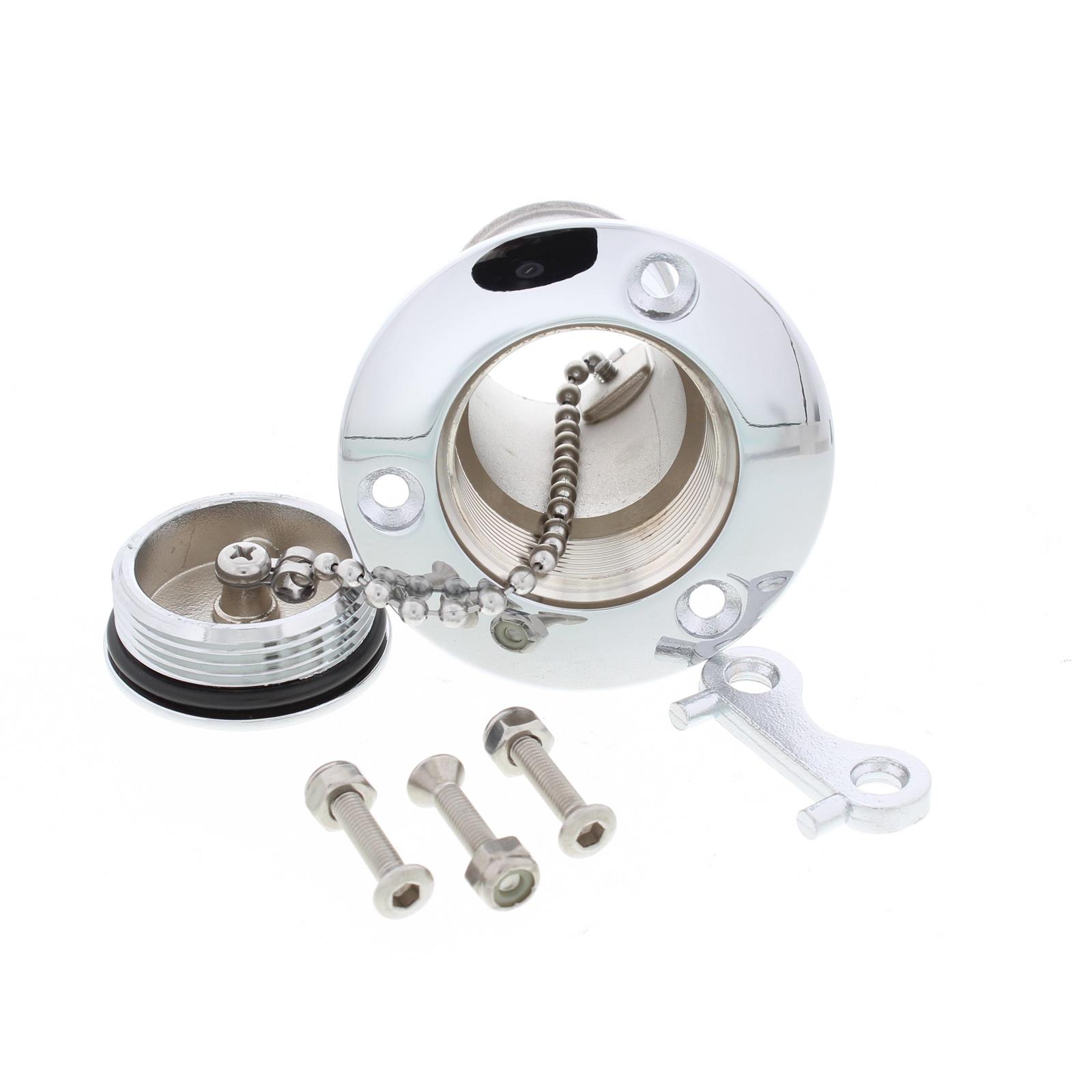 Chrome Plated Stainless Steel Flush Mount Fuel Fill