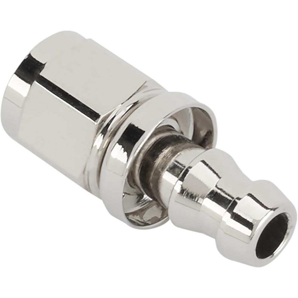 Straight Socketless Push-On Hose End, Nickel, -6 AN
