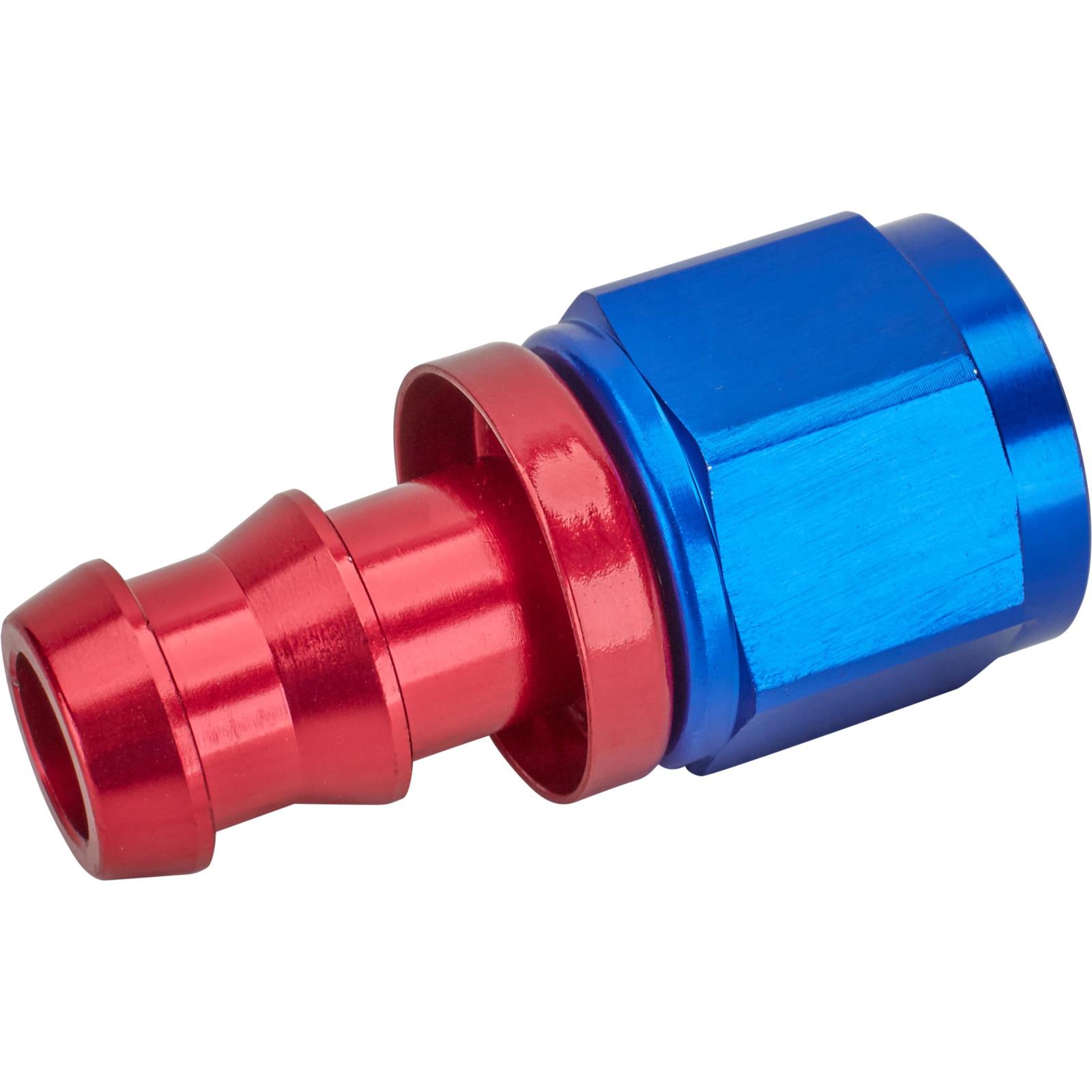 Straight Socketless Push-On Hose End, -8 AN