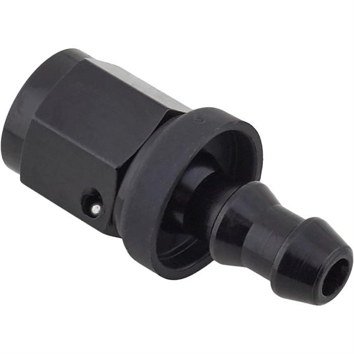 200104-BL 8000 Series Push-Lock Straight -04 AN Race Hose End, Black