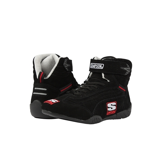 Simpson Racing 28110R Hightop Shoes Red - SFI 3.3/5 Approved Racing Shoes