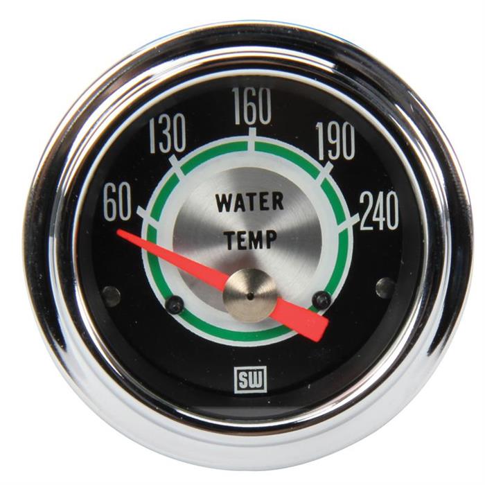 Stewart Warner 311CC 21/16 Green Line Elect. Water Temperature Gauge