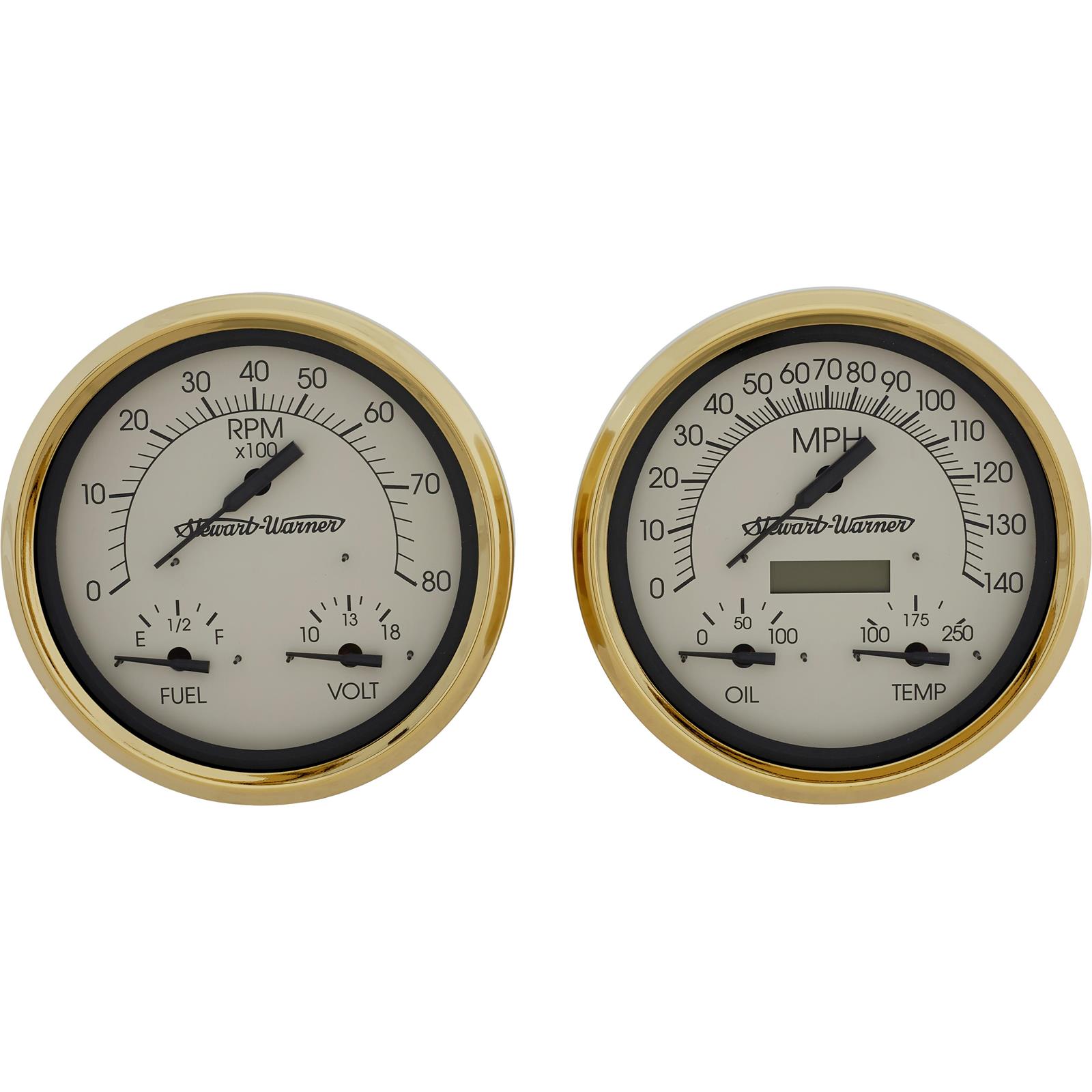 Stewart Warner 82259 Vintage 3in1 Gauge Kit, Speedometer/Tach