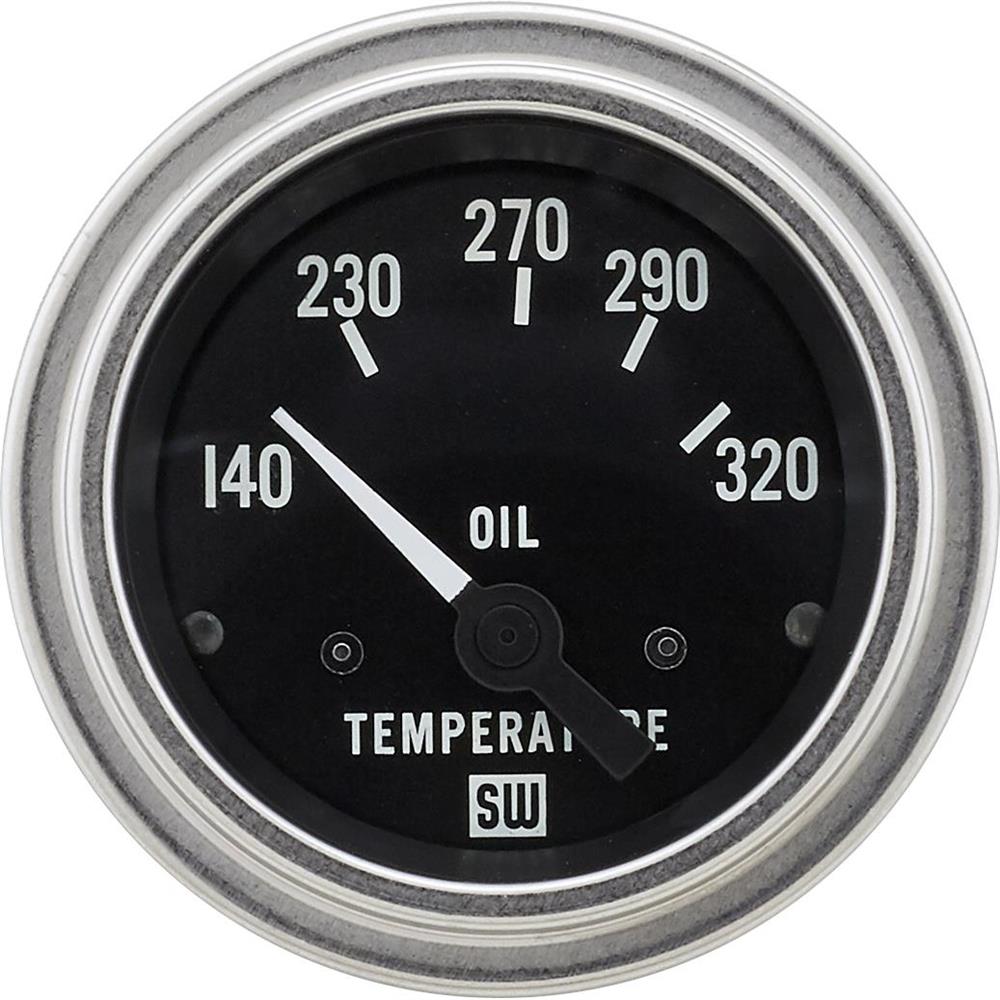 Stewart Warner 82308 Deluxe 2-1/16 Inch Electric Oil Temperature Gauge