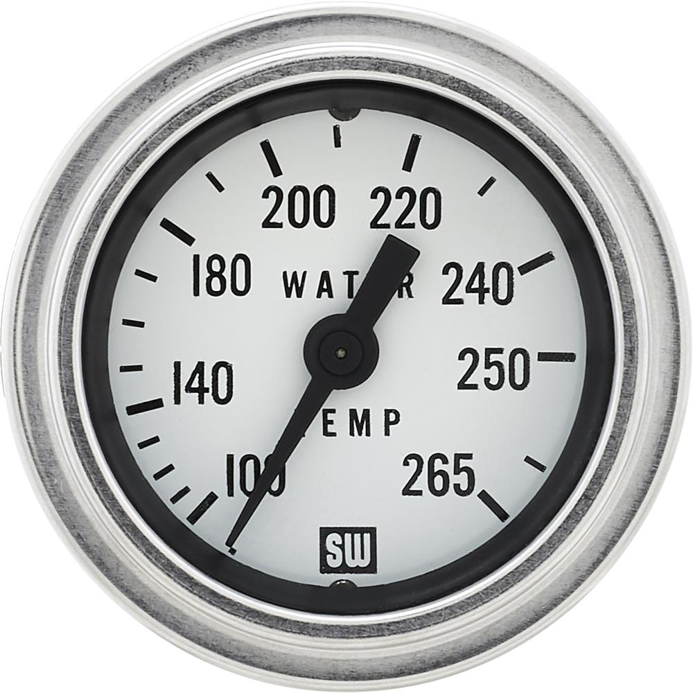 Stewart Warner 82326-72-WHT Deluxe Water Temperature Gauge