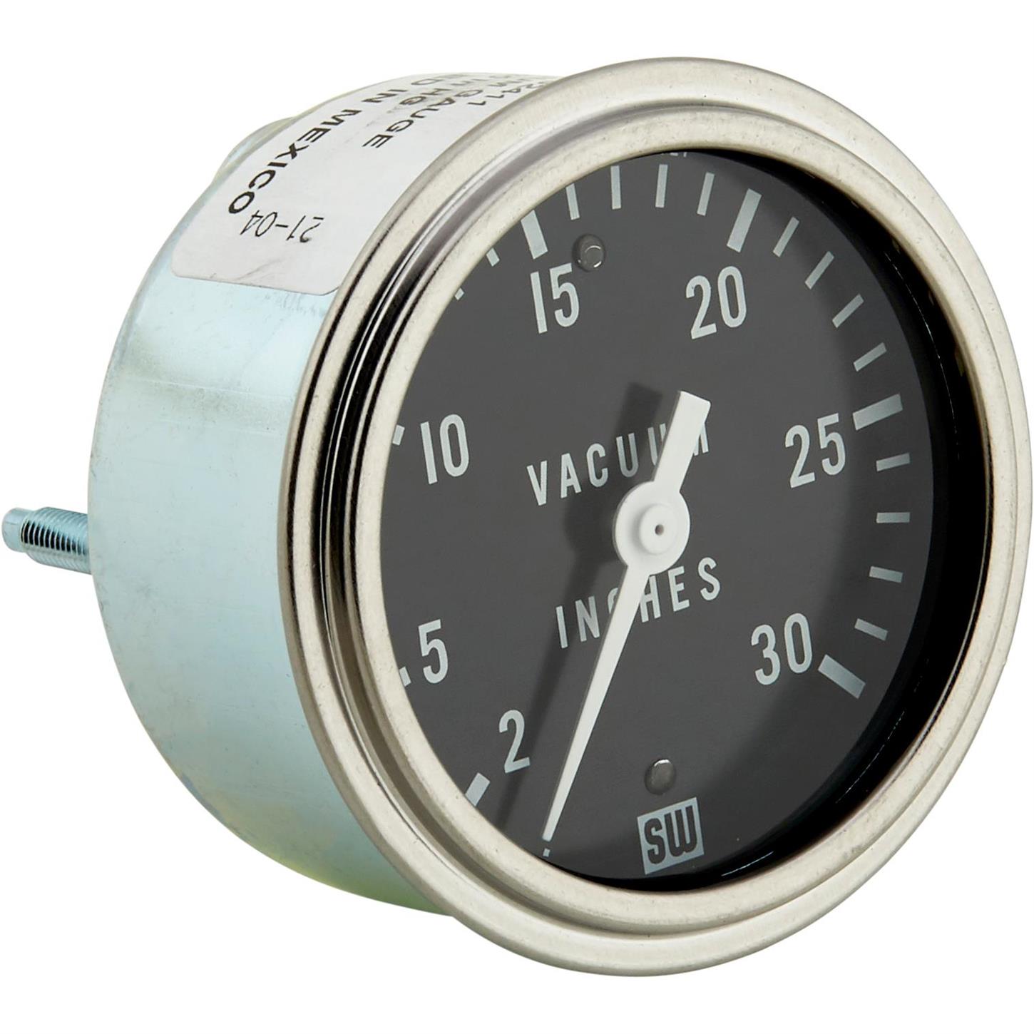 Stewart Warner 82411 25/8 Inch Deluxe Racing Mechanical Vacuum Gauge