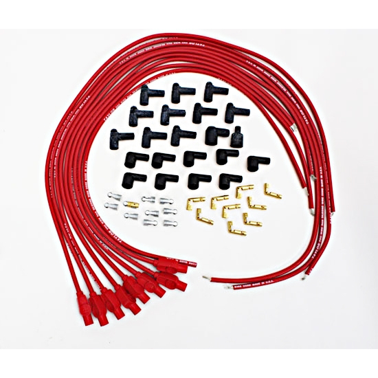 Taylor Cable 70251 Red Universal 8mm Pro-Wire Resistor Wire Core Ignition Wire Set