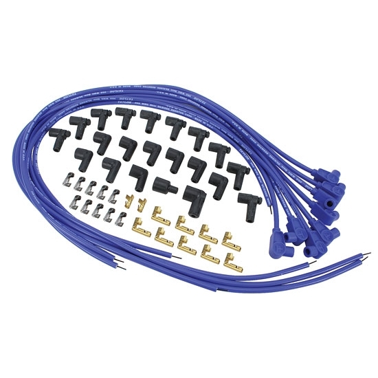 Taylor 70651 8mm Spark Plug Wires, Resistor Core, 90 Deg, Blue