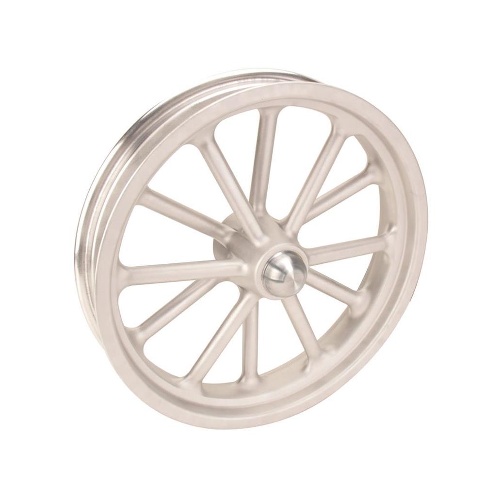 Radir 18x3 Spindle Mount 12Spoke Wheel, Satin Finish