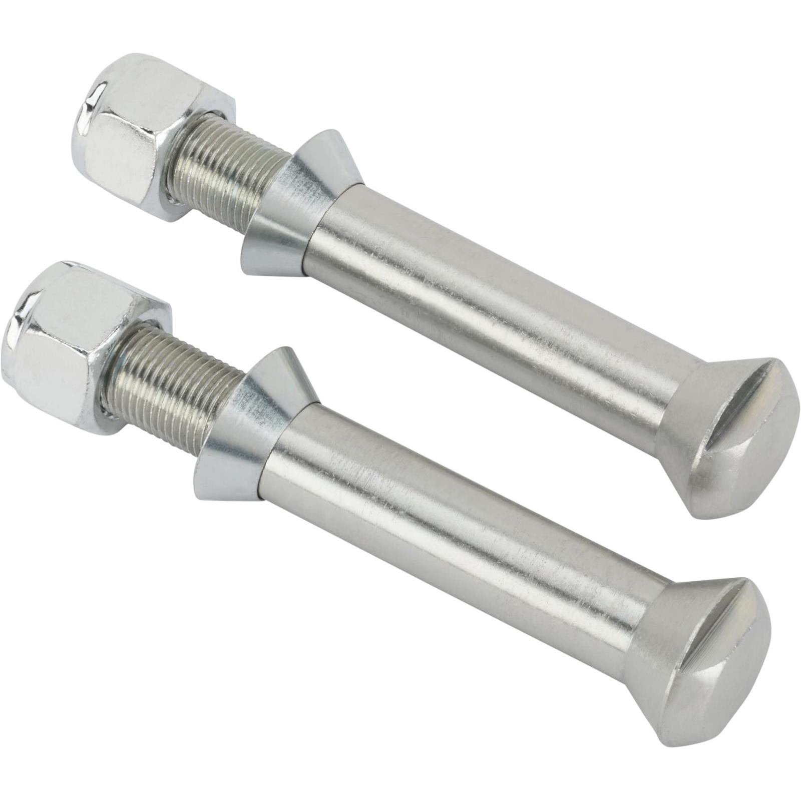 Speedway Flat Top Axle Perches, Polished Stainless Steel-Sold In Pairs