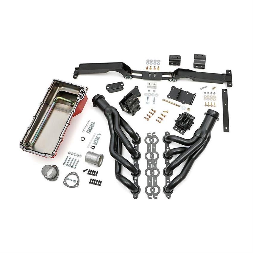 TransDapt 48063 Engine Swap Kit,7887 GM A/G Body, Black Ceramic