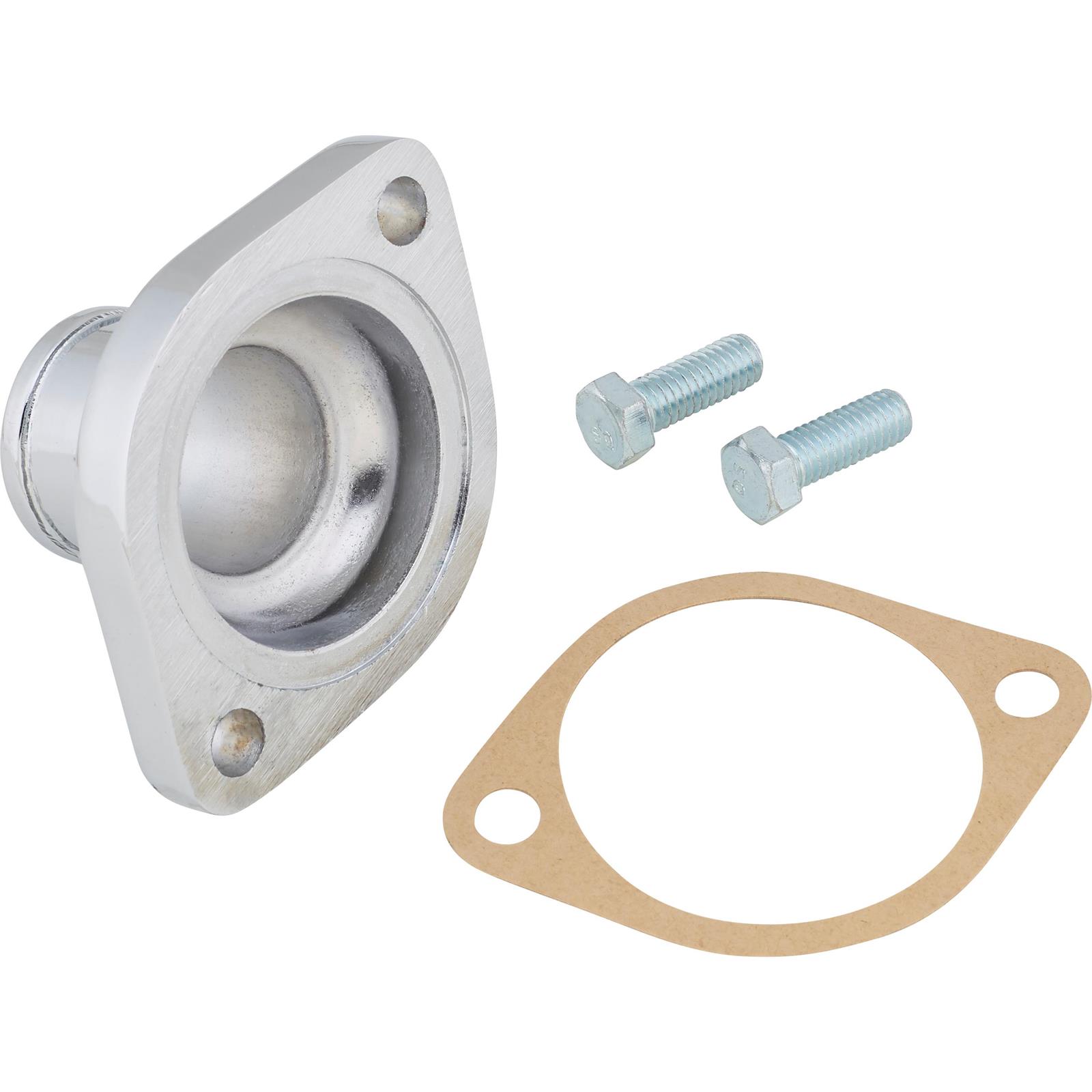 Chevy/Mopar Chrome Water Neck, Gasket Sealed