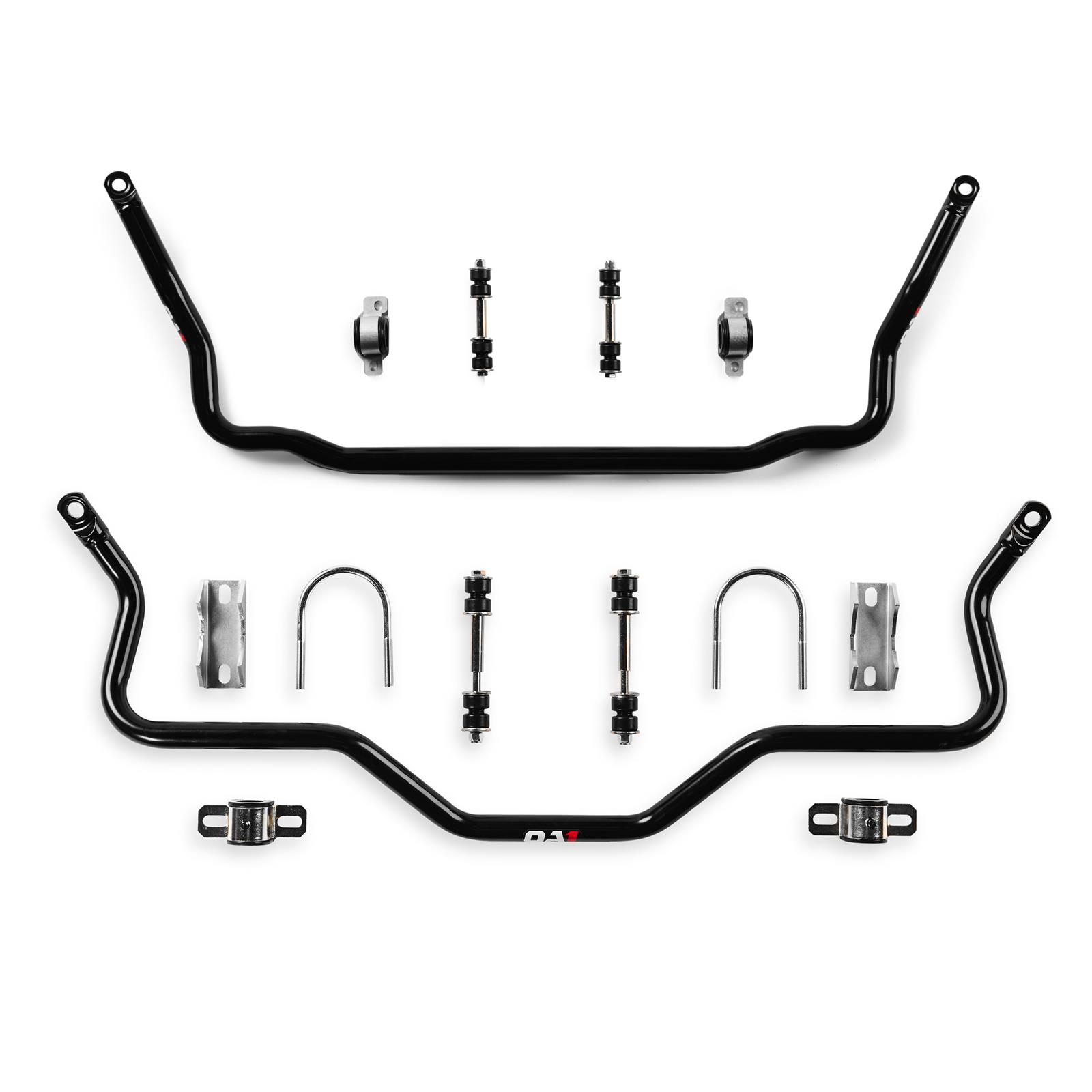 52836 Front & Rear Sway Bar Kit for 1982-1992 GM F-Body, Black Powder Coat
