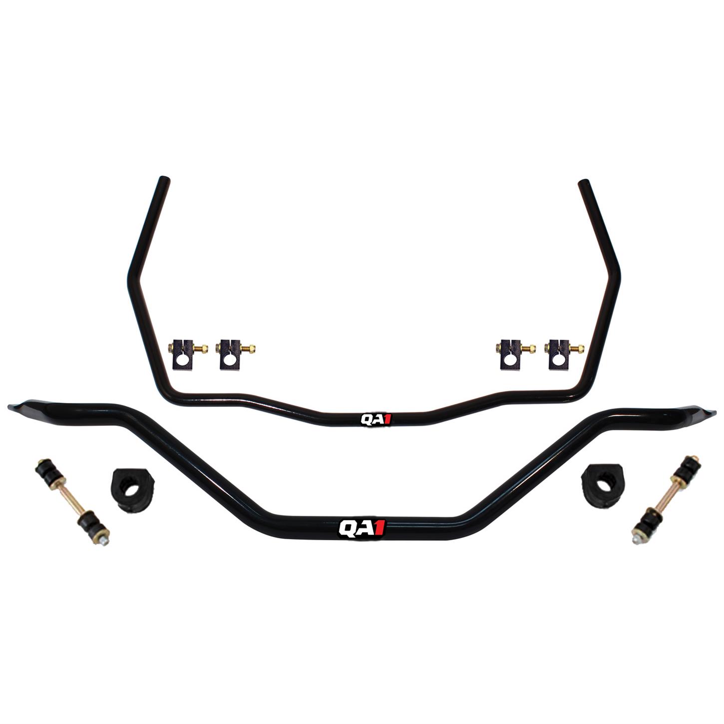 52892 Bolt-On Greasable Graphite & Polyurethane Bushings Steel Black Powder Coated Front & Rear Sway Bar for F & R 1979-1993 Mustang