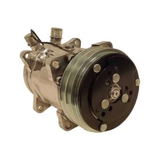 Vintage Air 04808-VUQ 508 Polished Compressor, Double V-Groove