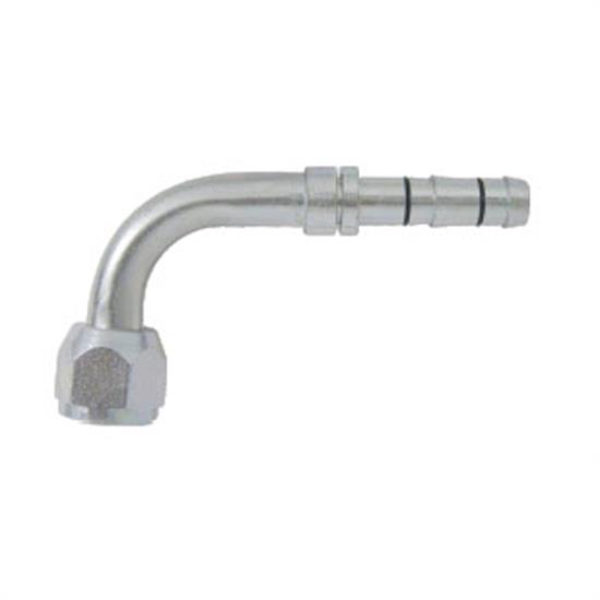 VIN347300-VUR AC Refrigerant 90 deg 10 AN E-Z Clip to 10 AN Female O-Ring Hose End Fitting - Aluminum & Steel
