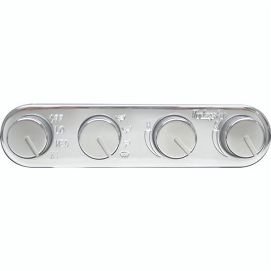 Vintage Air 491200-RUA Streamline 4-Knob Control Panel, Polished