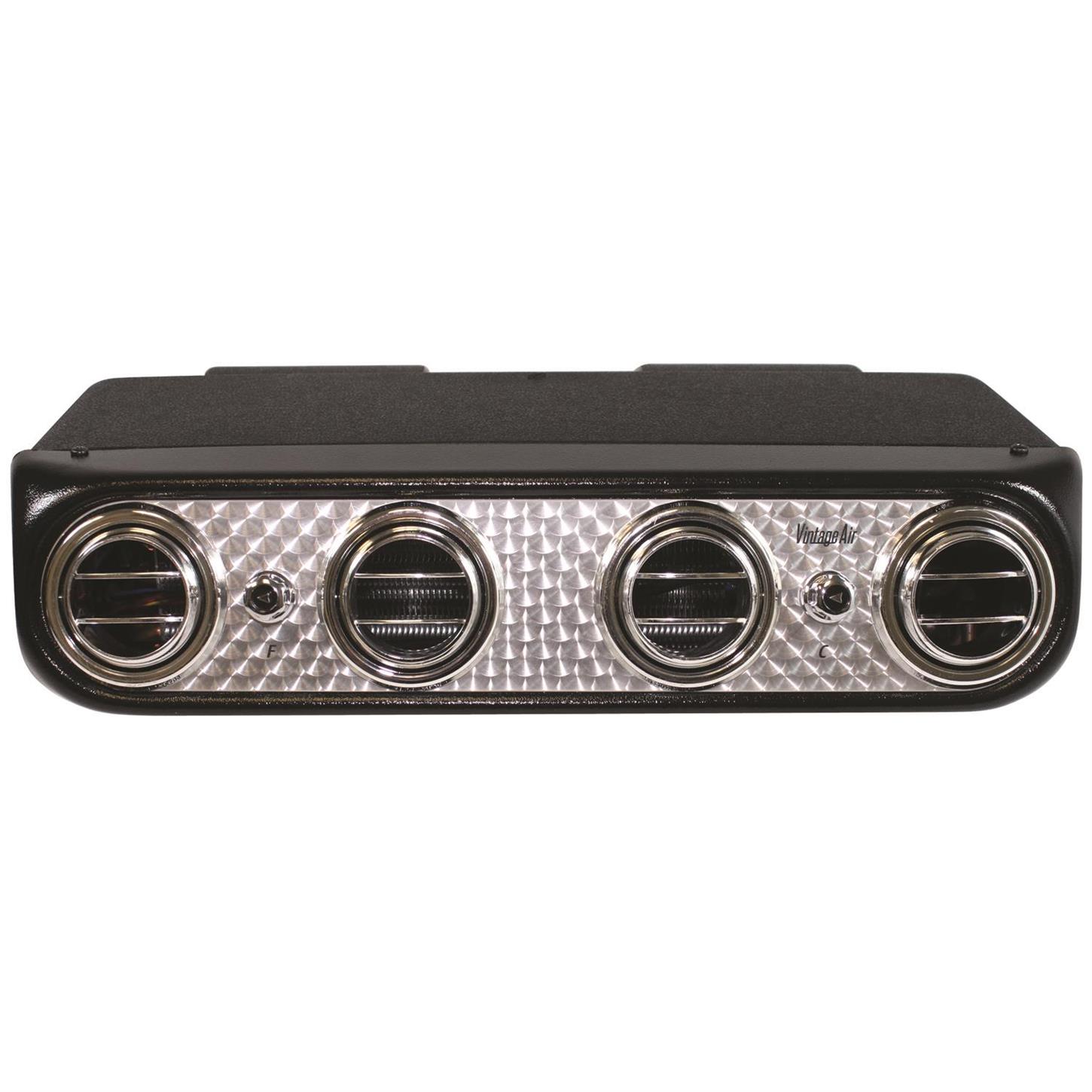 Vintage Air 981414 Underdash Heat & A/C Kit, Engine Turned Insert