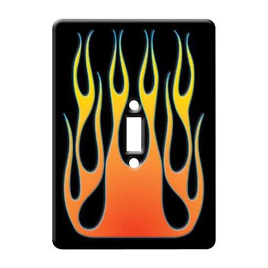 Flamed Black Light Switch Plate