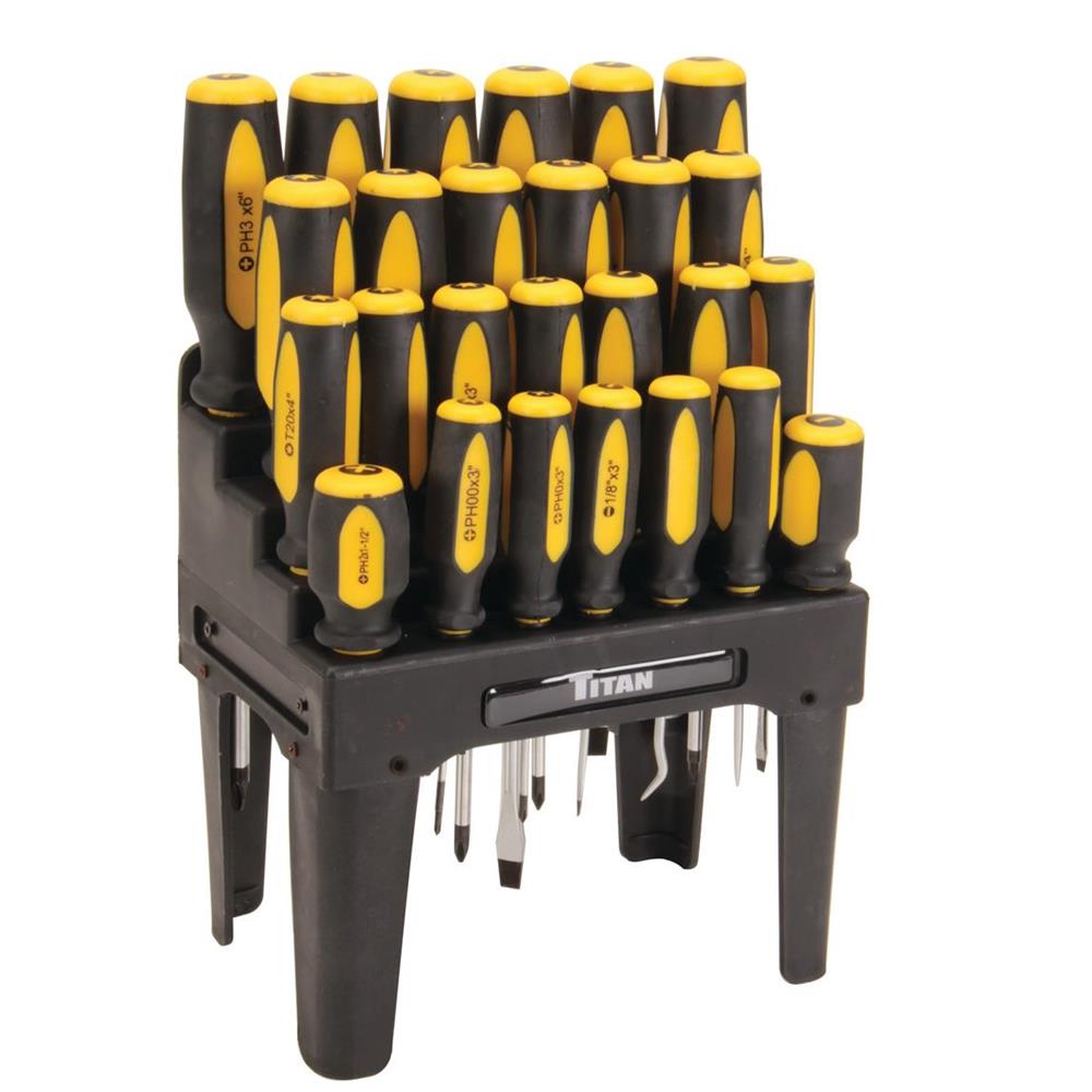 Titan Tools 17203 Premium Quality Screw Driver Set 26 Piece