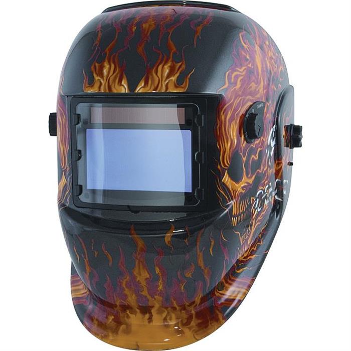 Titan Tools 41266 Solar Powered Auto Darkening Welding Helmet, Flames