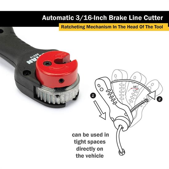Titan Tools 85510 Automatic 3/16 Inch Brake Line Cutter