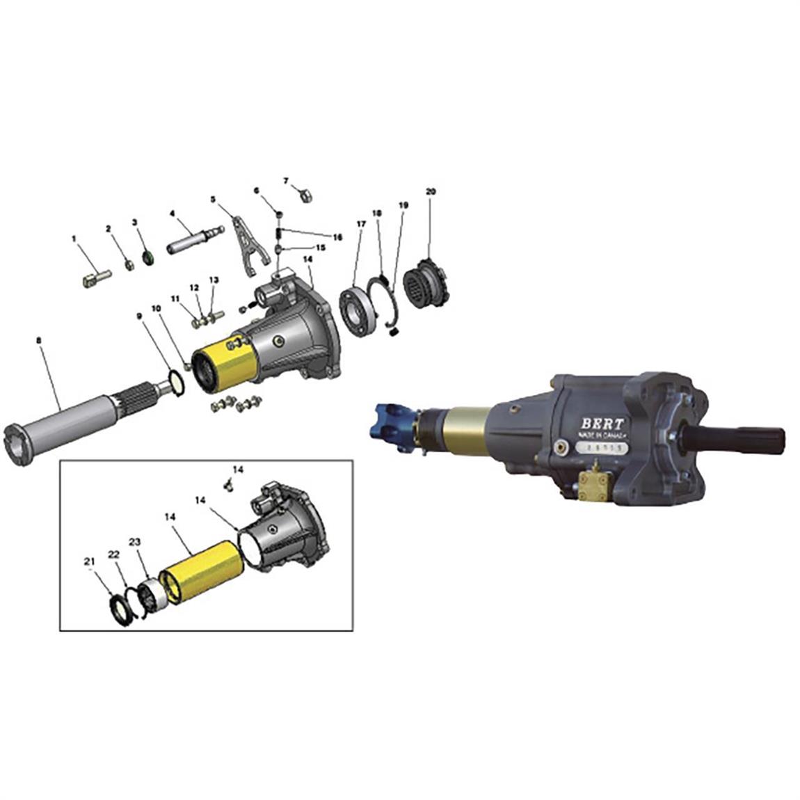 Bert Transmission SG1502 Ball Spline Output Shaft