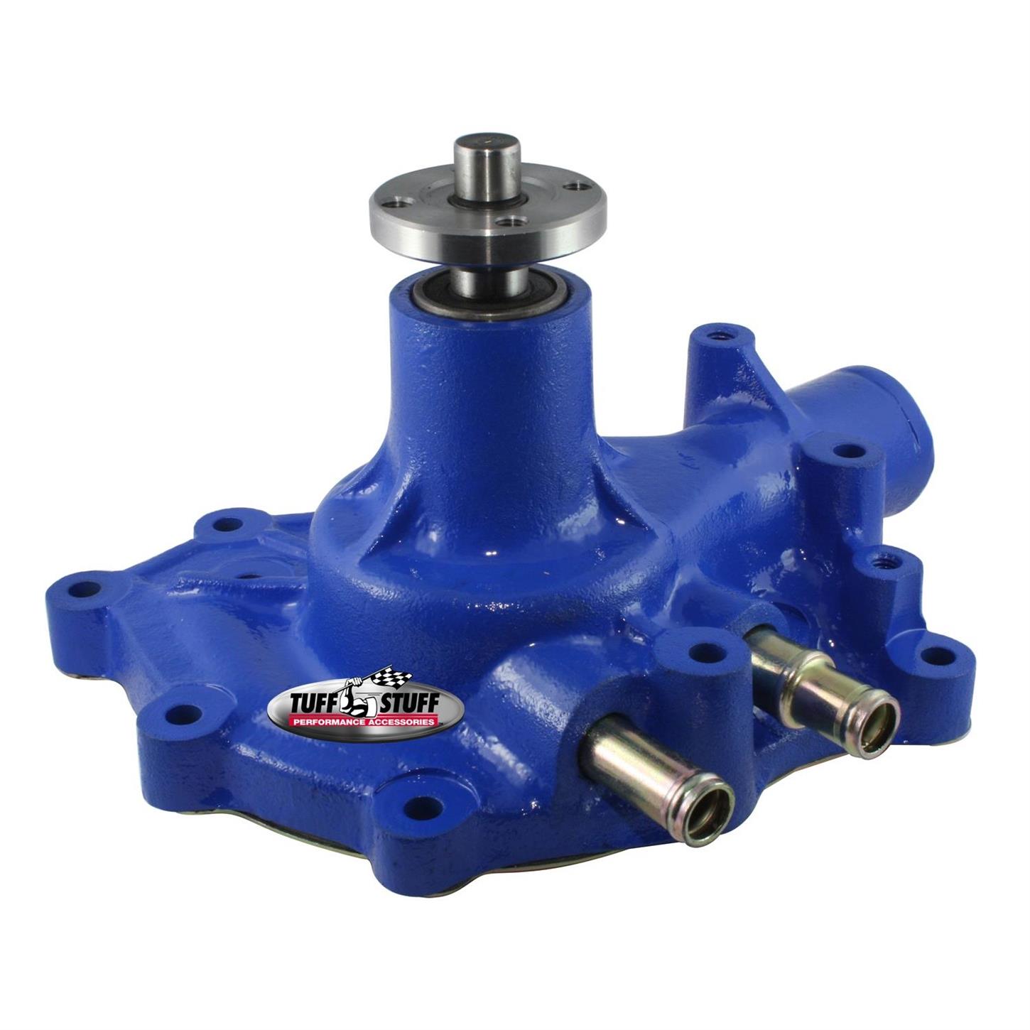 Tuff Stuff 1432CBLUE Ford CastIron Water Pump, Pass. Inlet, Blu
