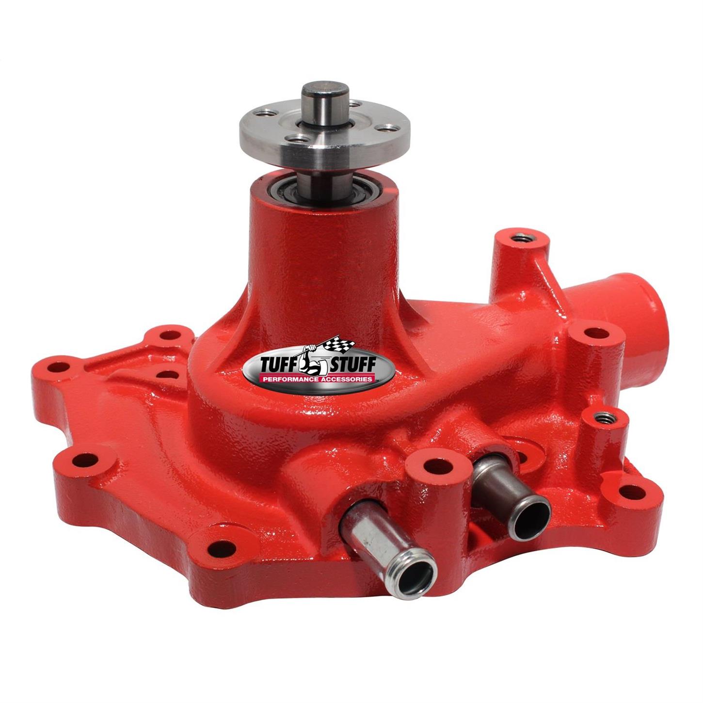 Tuff Stuff 1432CRED Ford CastIron Water Pump, Pass. Inlet, Red