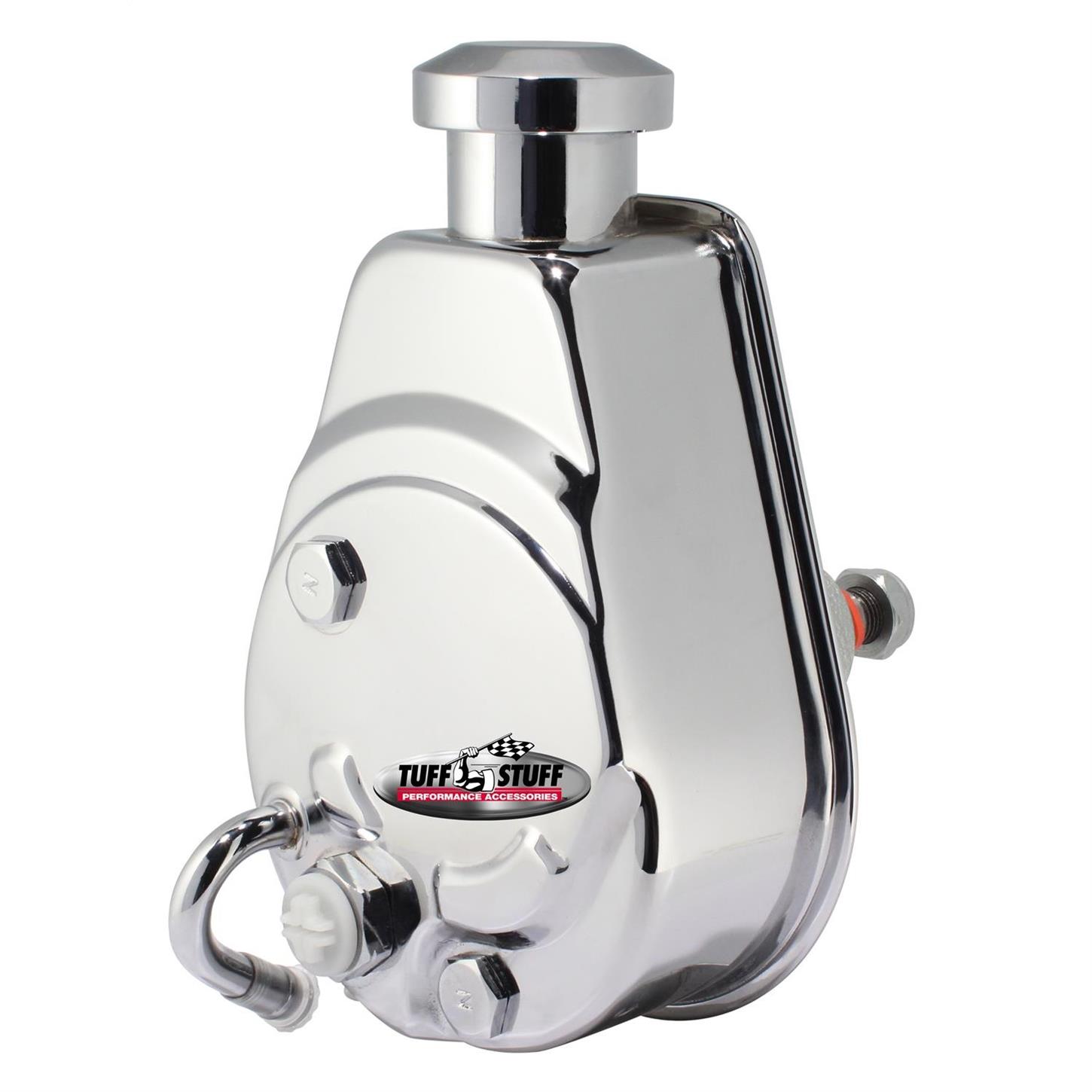 Tuff Stuff 6171A GM Power Steering Pump, Keyed Shaft, Chrome