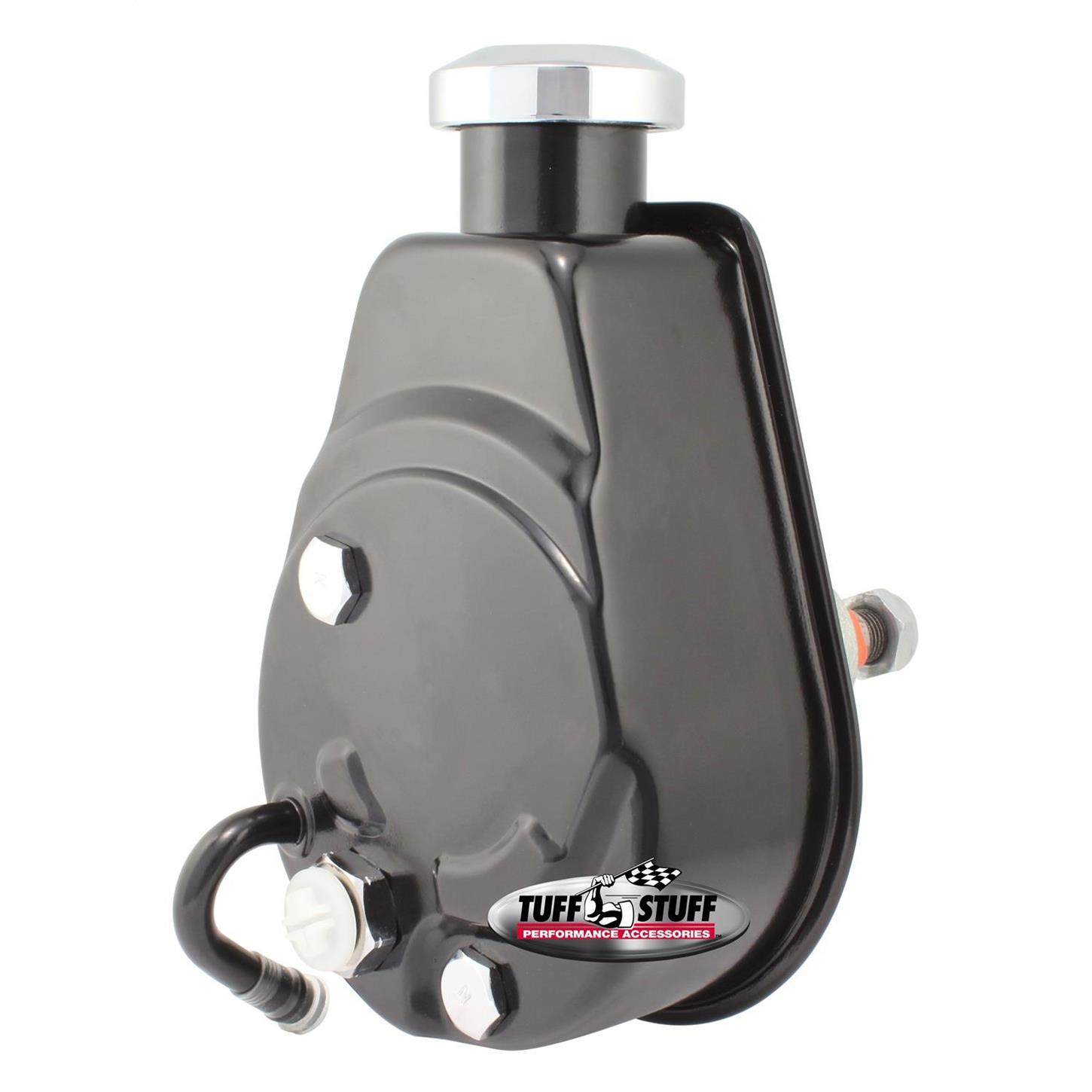 Tuff Stuff 6171B GM Power Steering Pump, Keyed Shaft, Black
