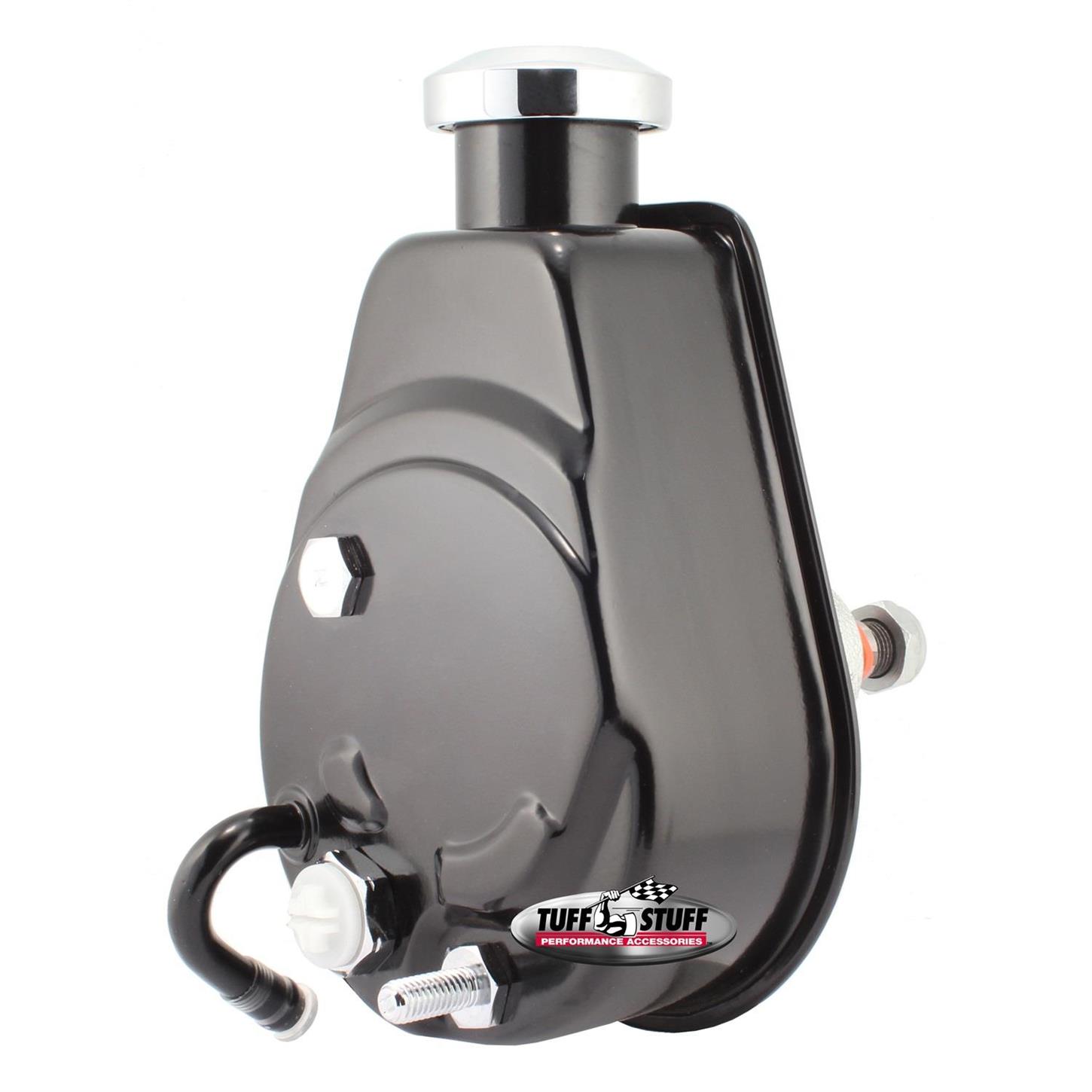 Tuff Stuff 6174B Saginaw Power Steering Pump, Keyed Shaft, Black