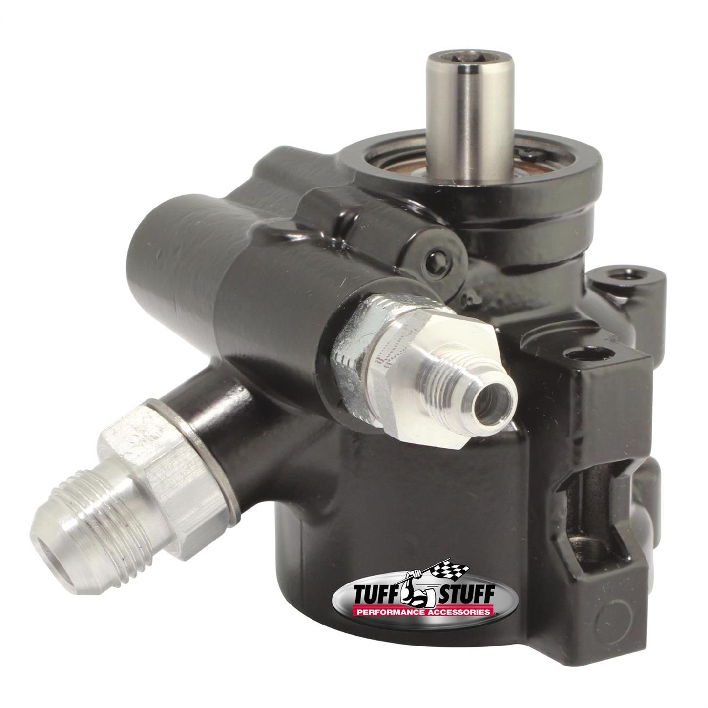 Tuff Stuff 6175ALB Type II Power Steering Pump, Aluminum, Black