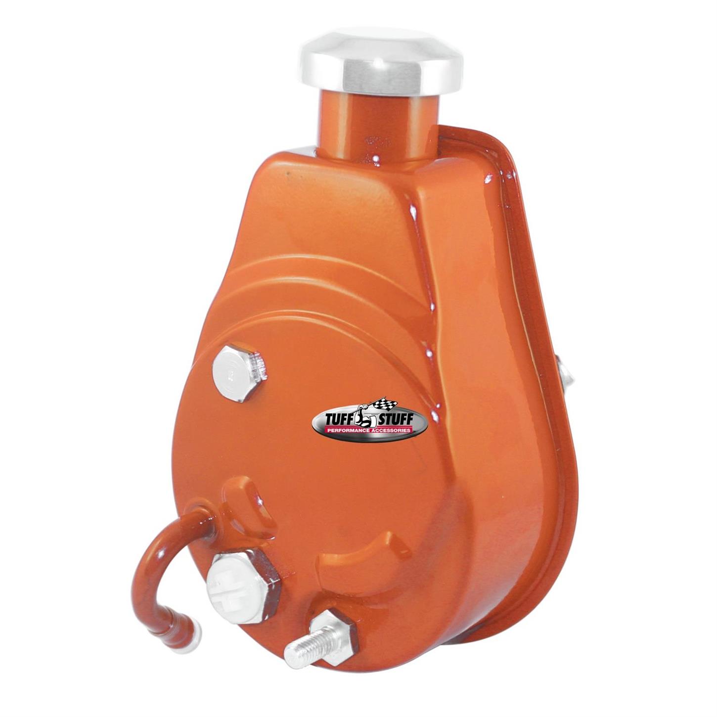 Tuff Stuff 6176BORANGE Saginaw Power Steering Pump, Keyed, Orange