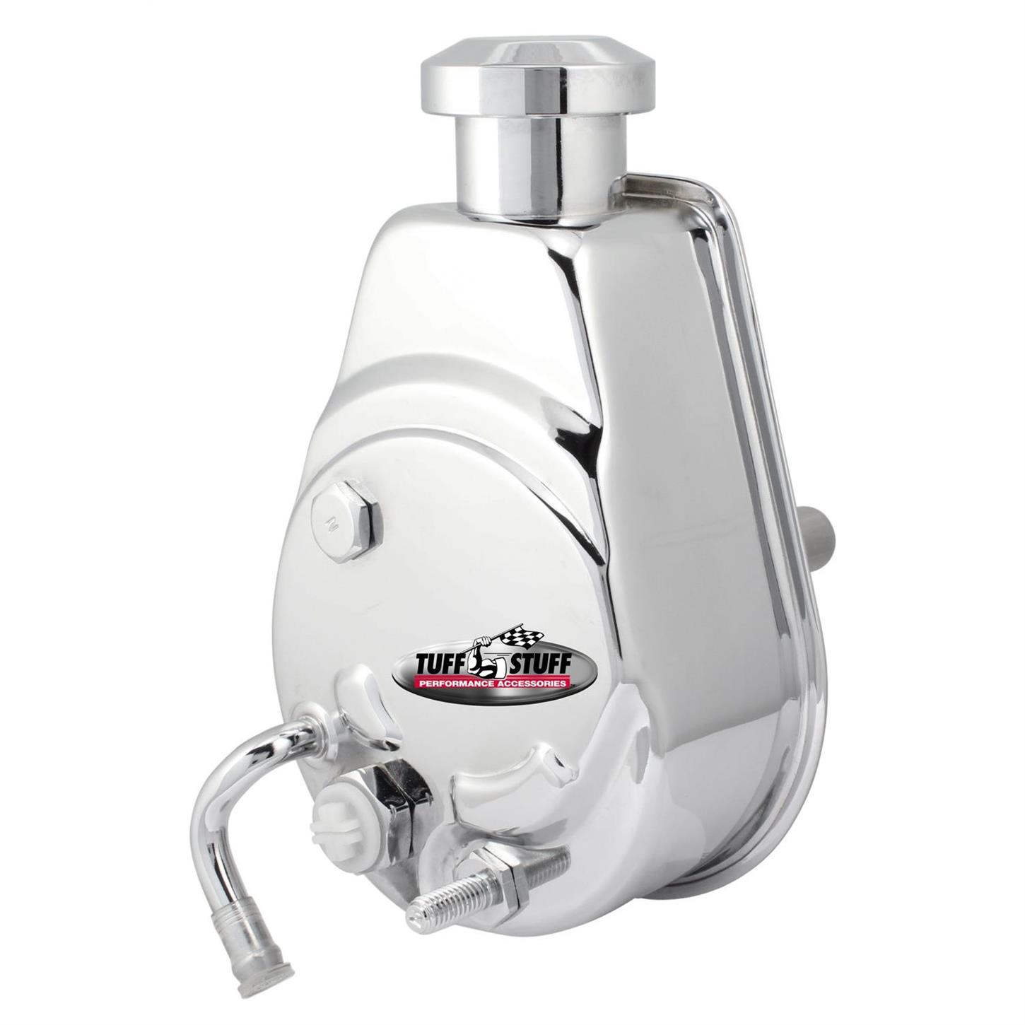Tuff Stuff 6182A GM Power Steering Pump, Saginaw Style, Chrome
