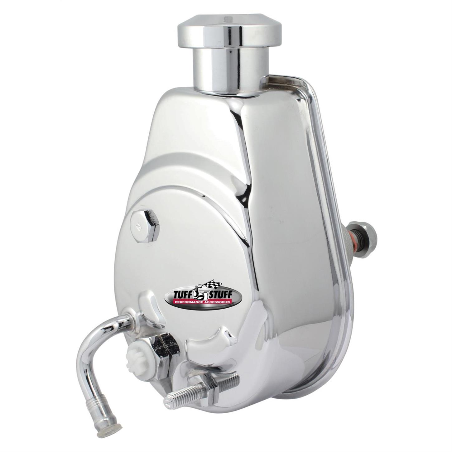Tuff Stuff 6183A GM Power Steering Pump, Saginaw Style, Chrome