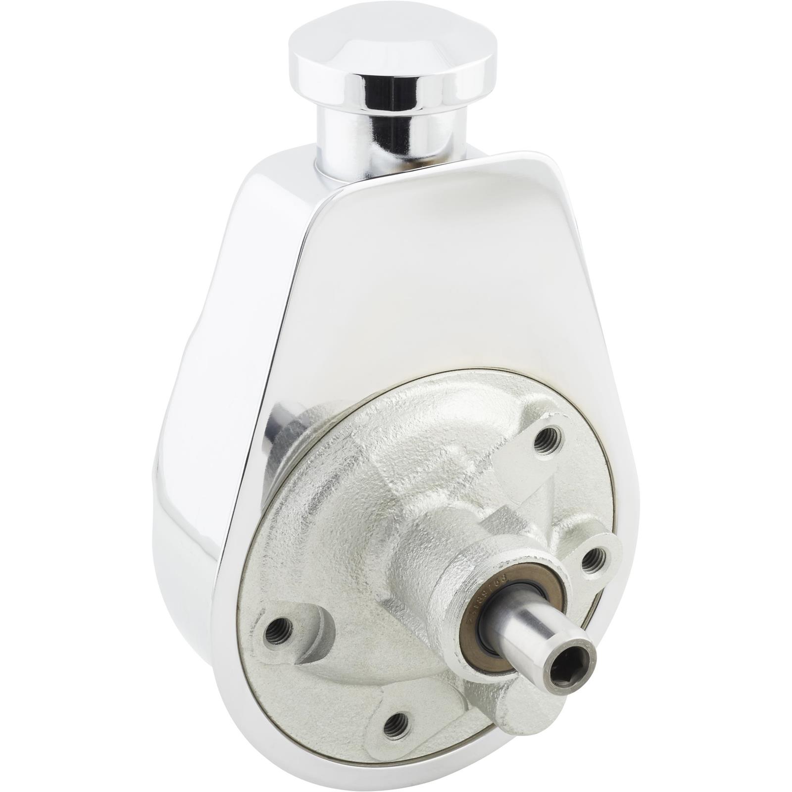Tuff Stuff 6188A Saginaw Power Steering Pump, Press Fit, Chrome