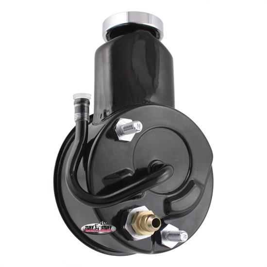 Tuff Stuff 6190B Saginaw Power Steering Pump, Keyed Shaft, Black