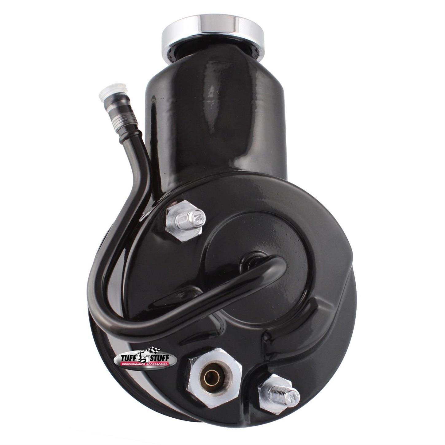 Tuff Stuff 6192B Saginaw Power Steering Pump, Keyed Shaft, Black
