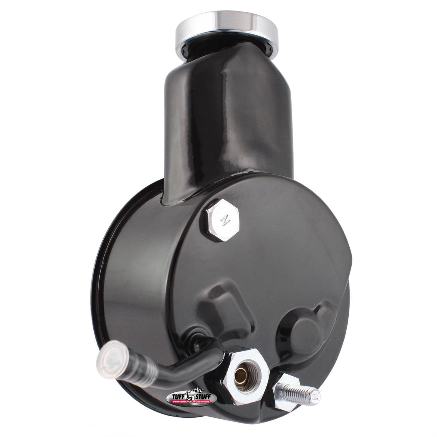 Tuff Stuff 6194B Saginaw Power Steering Pump, Keyed Shaft, Black