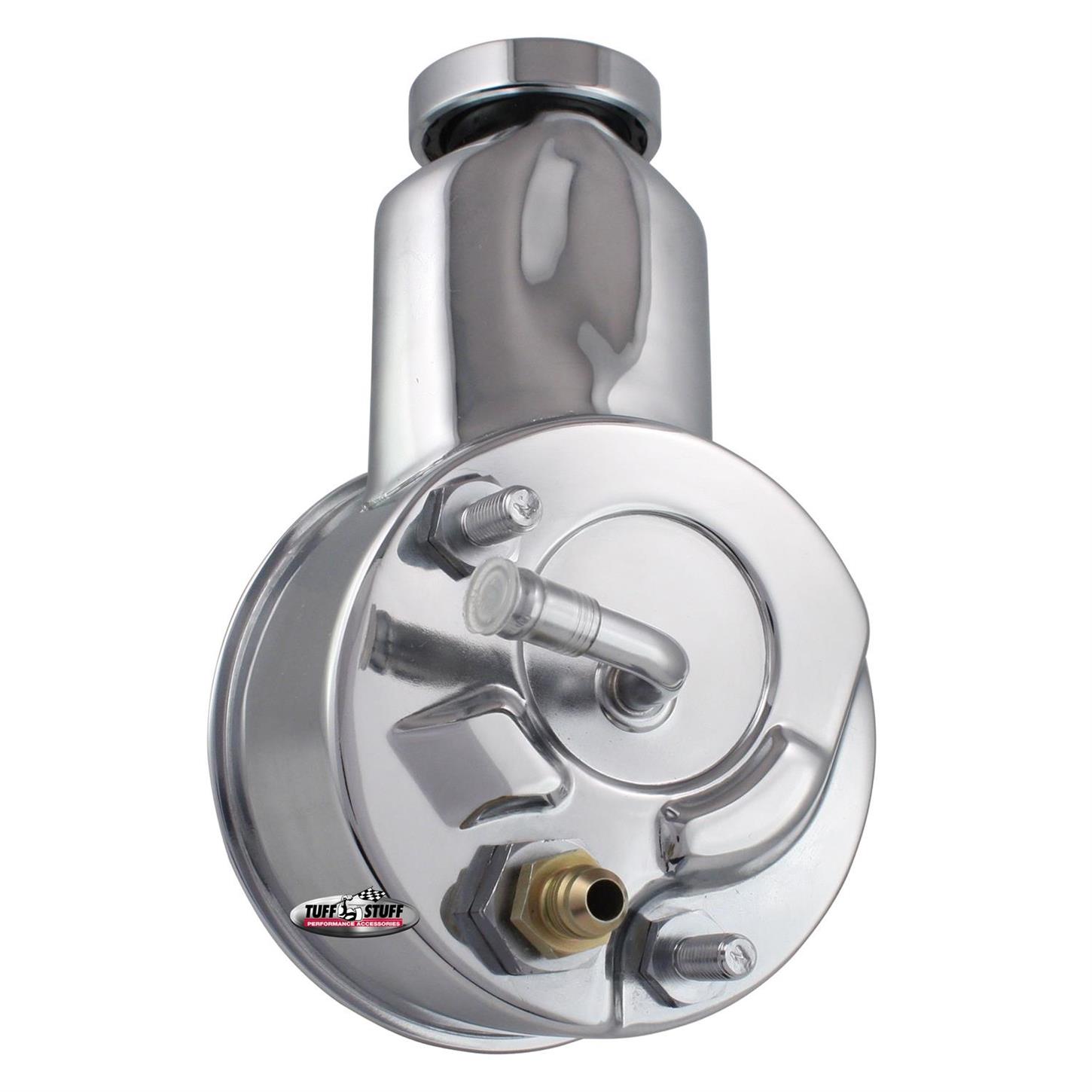 Tuff Stuff 6198A Saginaw Power Steering Pump, Keyed, Chrome