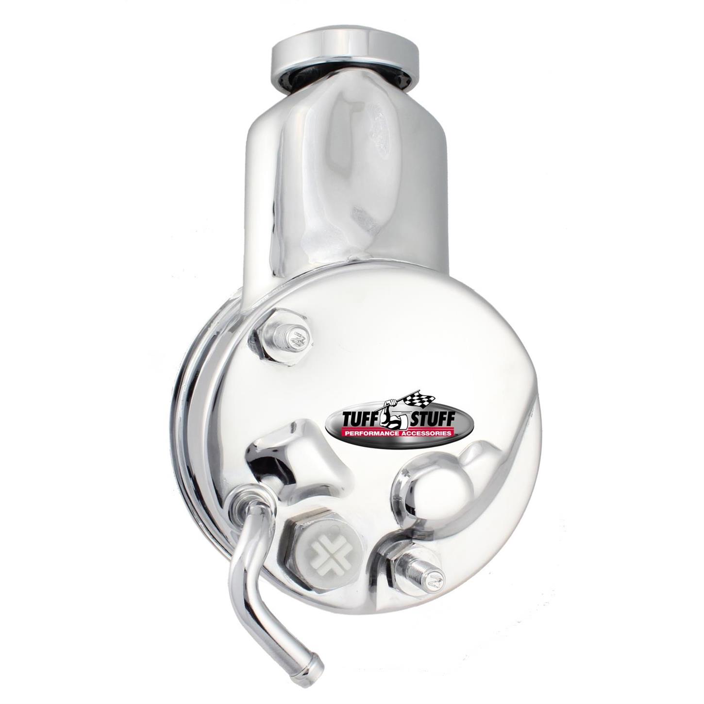 Tuff Stuff 6199A Saginaw Power Steering Pump, Keyed, Chrome