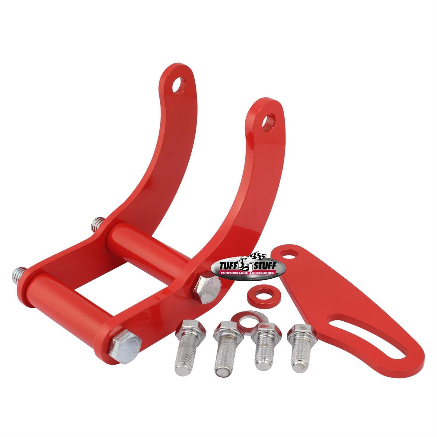 Tuff Stuff 6503BRED BBC Short Power Steering Pump Bracket, Red