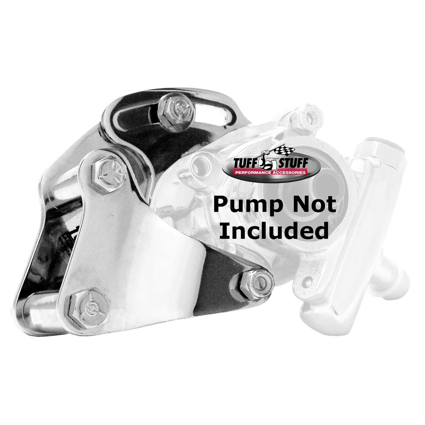 Tuff Stuff 6506A SBC Short Power Steering Pump Bracket, Chrome