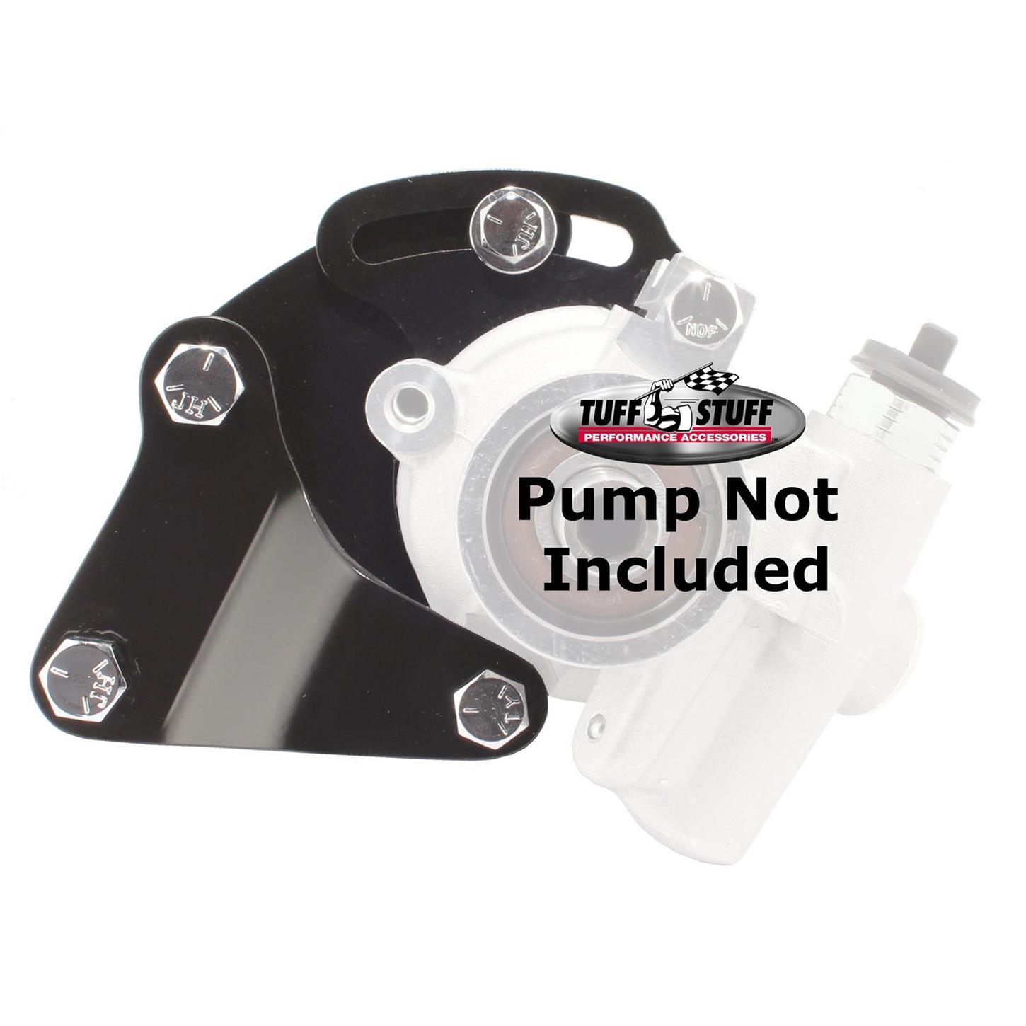 Tuff Stuff 6506B SBC Short Power Steering Pump Bracket, Black