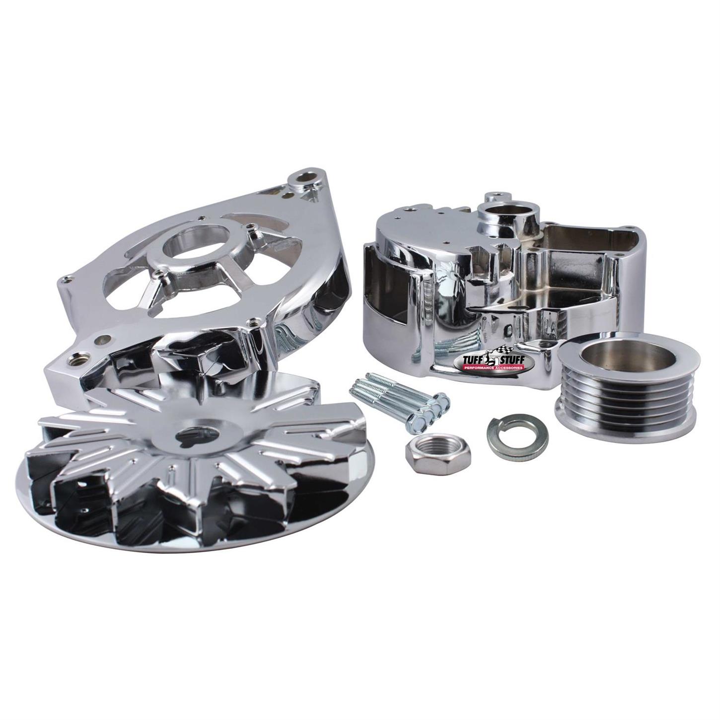 Tuff Stuff 7500E Chrome Alternator Case For Alternator Model 7716