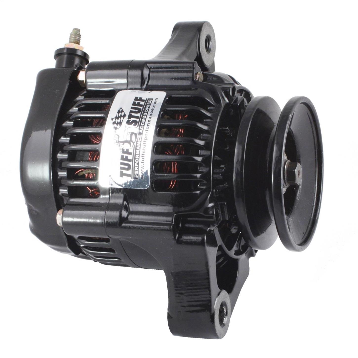 Tuff Stuff 7512B Mini Nippondenso 1 Wire Alternator, 55 Amp Black