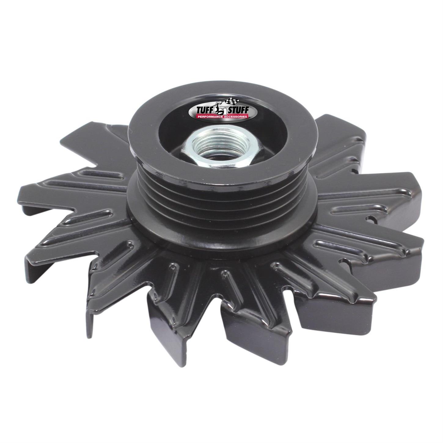 Tuff Stuff 7600CB Stealth Black Alternator Fan And Pulley Combo