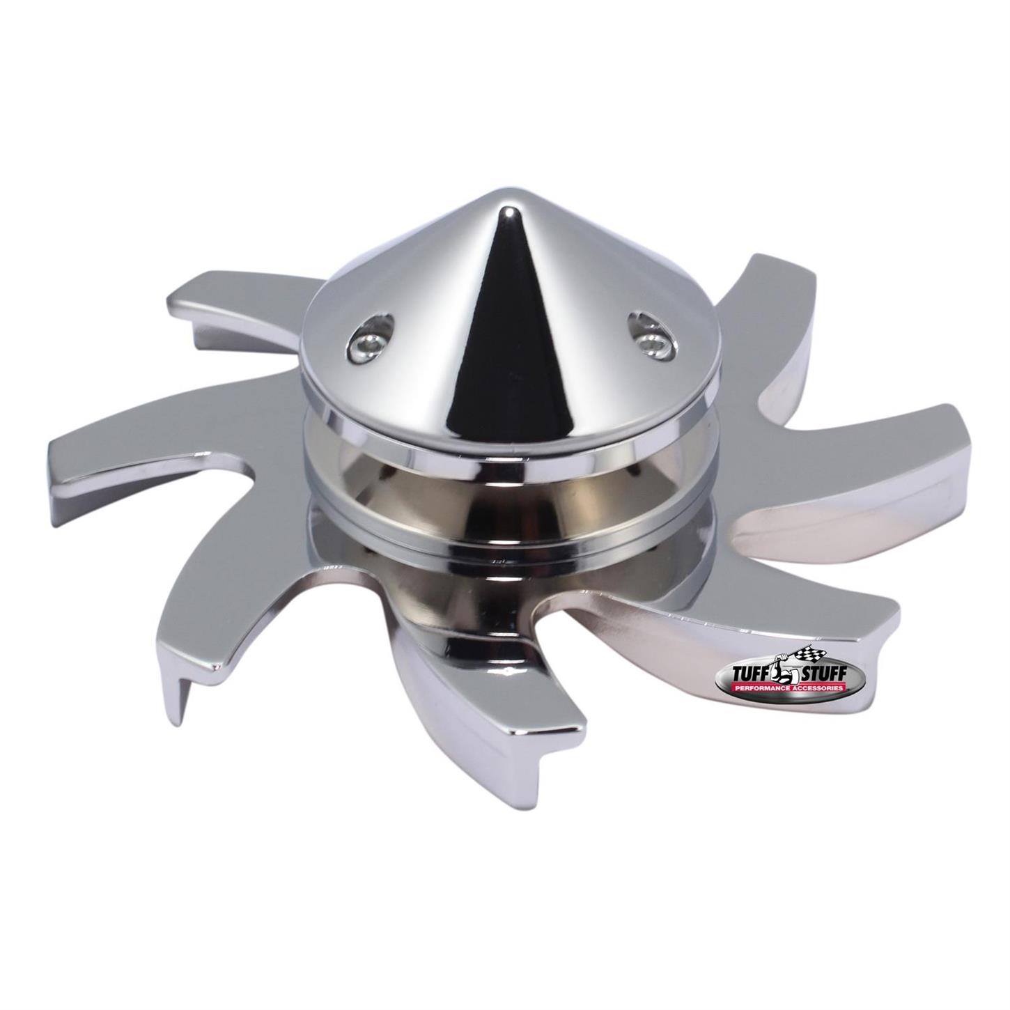 Tuff Stuff 7666A Billet Aluminum Alternator Fan And Pulley,Chrome
