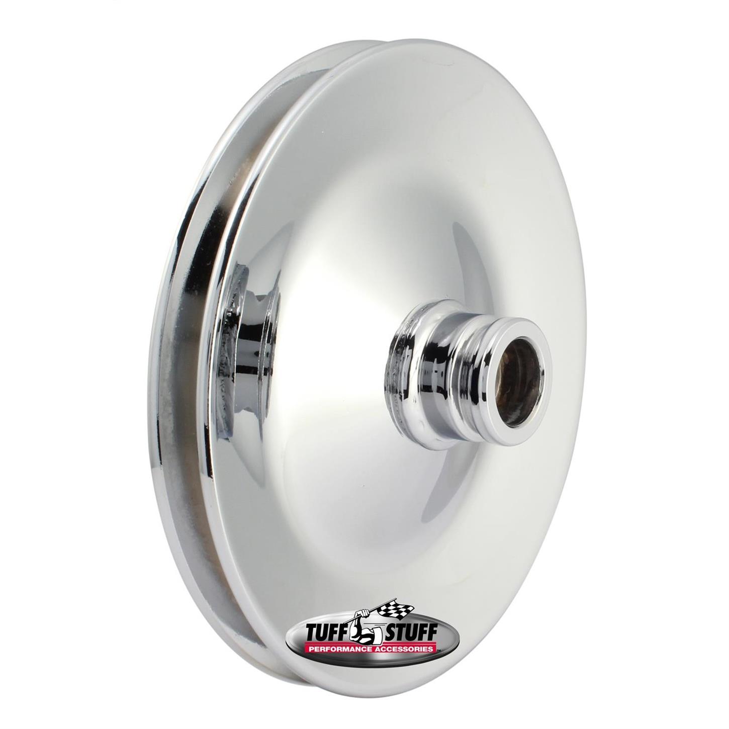 Tuff Stuff 8485A Power Steering Pump Pulley, Chrome, Press On